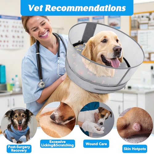 Inflatable Dog Cone with Anti (S (Neck: 5"-8"))