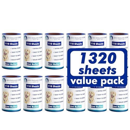 Lint Rollers for Pet Hair Extra Sticky (12 Refills + 1320 Sheets)