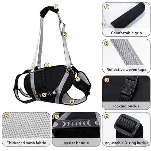 Waterproof Dog Lift Harness for Large Dogs 66 (XXL)