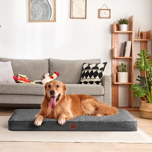 Orthopedic Dog Bed with Removable Washable Cover (30*20*3.5 inches / Grey)