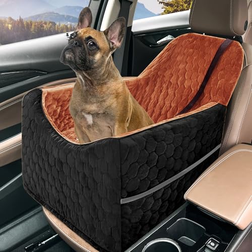 Dog Car Seat for Small (Black/Red Brown / Medium)