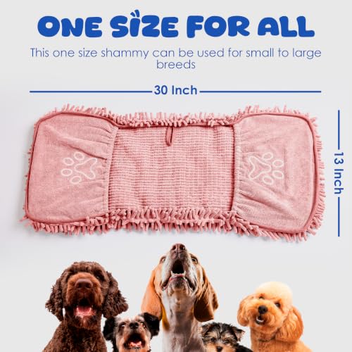 Dog Towel for Drying Dogs Large (pink)