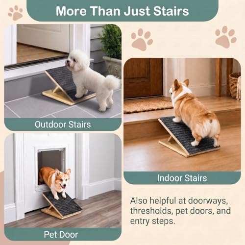2 Pack Adjustable Dog Ramp for Stairs for Small Dogs