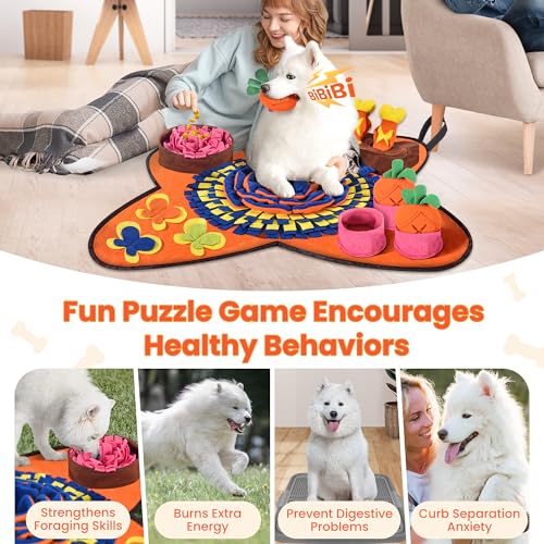 Large 28.5" Snuffle Mat for Dogs (Orange / 32"x20")