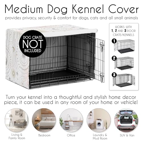 36in. Medium Dog Crate Cover (Pink Celestial / 36.0"L x 23.5"W x 24.0"H)