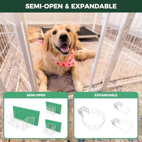 Homeplus Indoor Dog Playpen (White / 45"H)