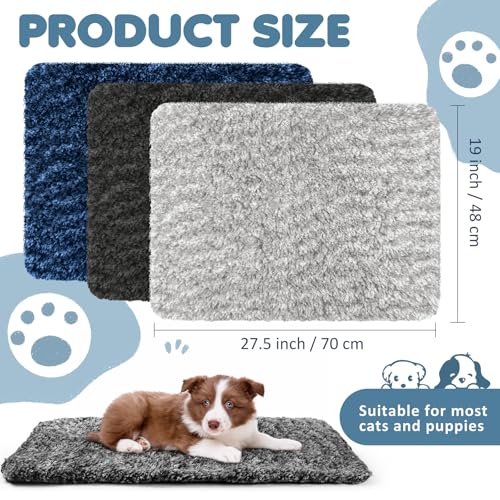 6 Pack Self Warming Pet Cat Dogs Pad 19 x 28 Inch (19 x 28 Inch / Grey,Black,Blue)