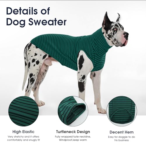 XXL Dog Sweater (XX-Large / Green Stripes)