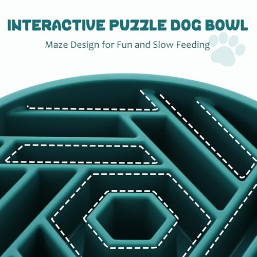 Slow Feeder Dog Bowl (green)