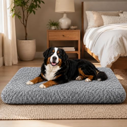Extra Large Dog Bed (Dark Grey / 53"L x 35"W x 4"Th)