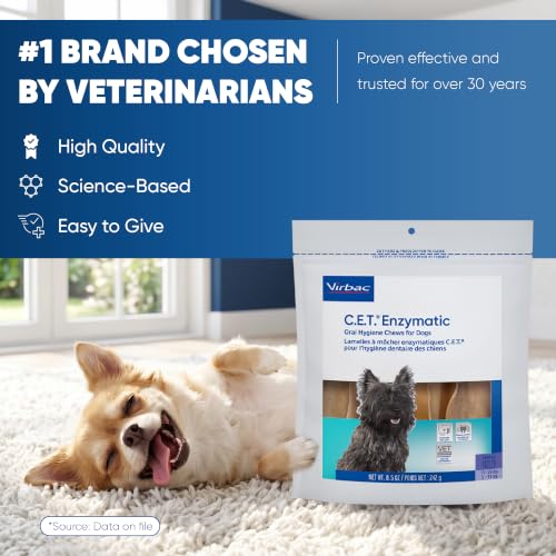 C.E.T. Enzymatic Oral Hygiene Chews for Dogs (Small 11-25lbs)