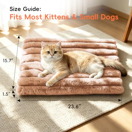 Cat Bed Mat for Indoor Cats (Light Coffee / Medium 23.6×15.7 inch)