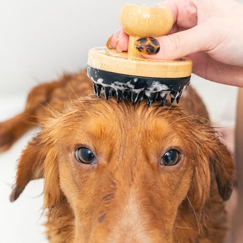 Small Bamboo Dog Bath Scrubber (Small)