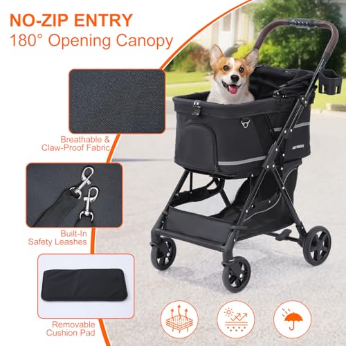 Dog Stroller with No (Black)