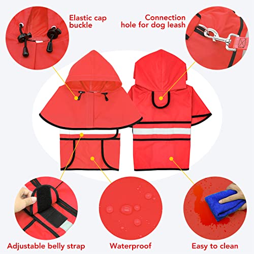 Waterproof Dog Raincoats (Large / Red)