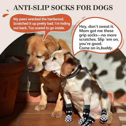 Socks for Dogs to Prevent Licking (XS(Pack of 4))