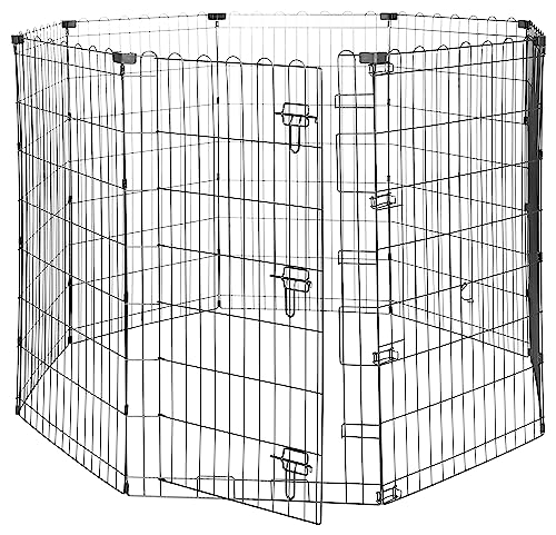 Foldable Octagonal Metal Exercise Dog Playpen (Single Door)