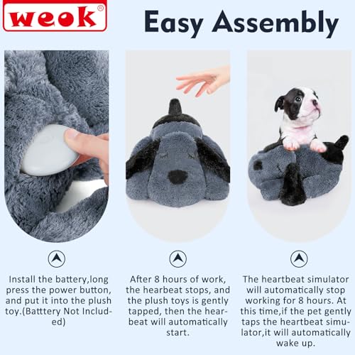 Heartbeat Dog Toy for Puppy (dark grey)