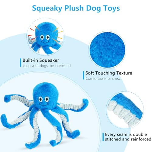 Dog Toys with Crinkle Paper (Blue)