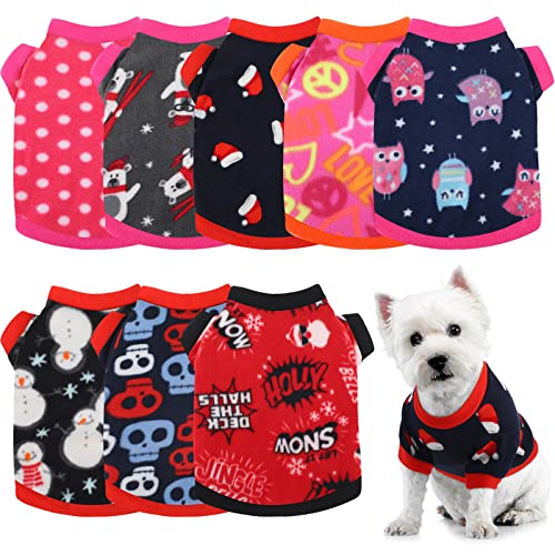 8 Pieces Dog Sweaters for Small Dog (X-Small)