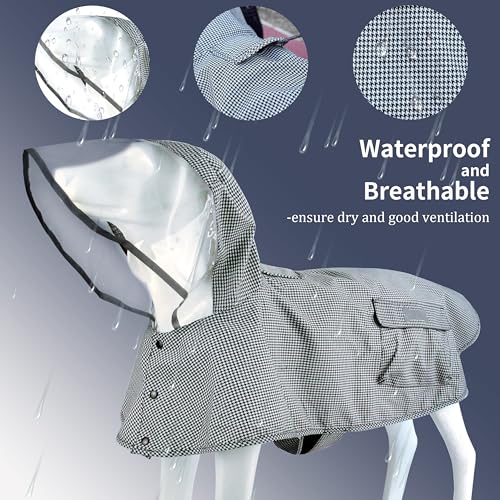 Waterproof Dog Raincoat (Black&White / Small)