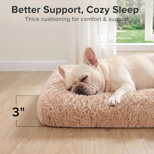 Dog Bed Crate Pad (29.0"L x 21.0"W x 3.0"Th / Beige)