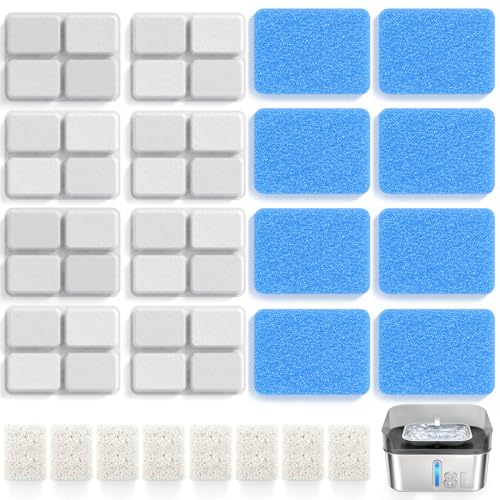 8 Pack Dog Water Fountain Filter Replacement Fit for Sharlovy W10 Pro (White)