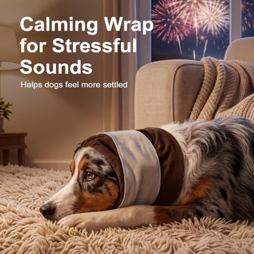 Dog Calming Hoodie for Anxiety Relief (Brown / Medium)