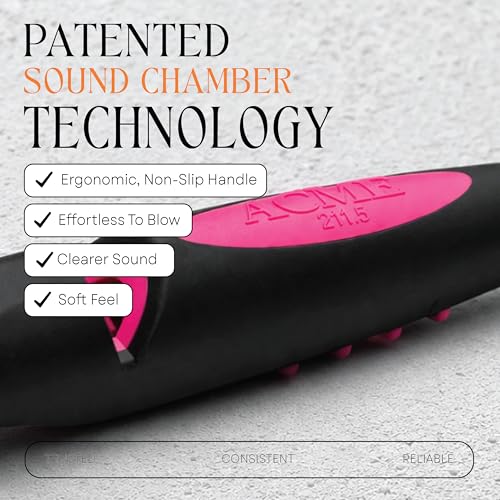 Alpha 211.5 Professional Dog Training Whistle with Enhanced Ergonomic Grip. BPA (Black on Day Glow Pink)