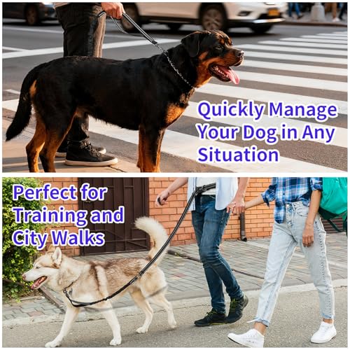 Hands Free Dog Leash by Kazazoo (BLACK Bungee / M)
