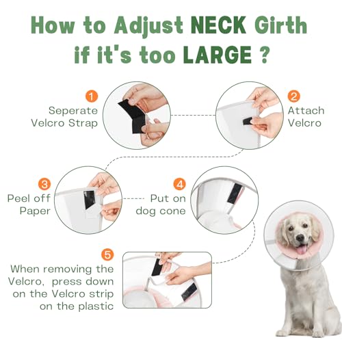 Dog Cone Collar with Soft Liner to Stop Licking (Pink / 2XL(Depth: 12.2, Girth: 19-22))