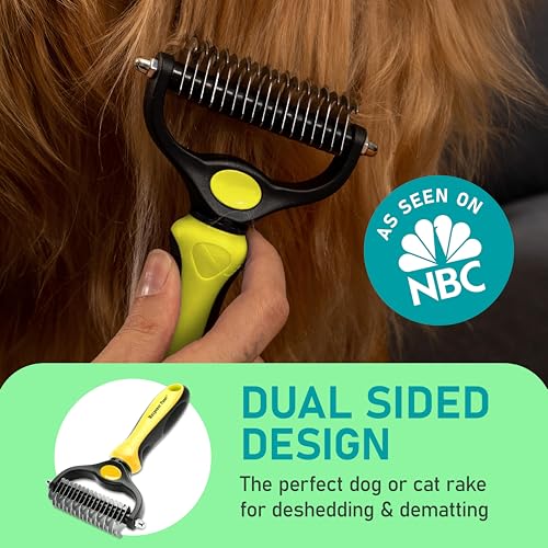 Pet Grooming Brush (Yellow / Large)