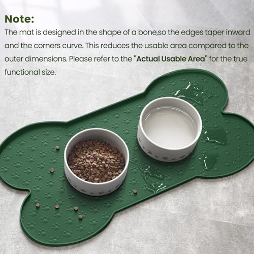 Dog Food Mat Anti (25.6" x 13" / Hunter Green)