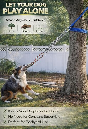 Dog Outdoor Bungee Hanging Toy (1-Blue)