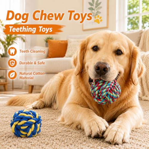 Large Dog Toys for Aggressive Chewers (8 Pack-Large)