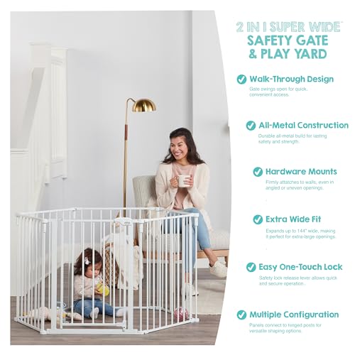 Safety 51.5" 144" Metal 2 (144"W x 28"H / White)