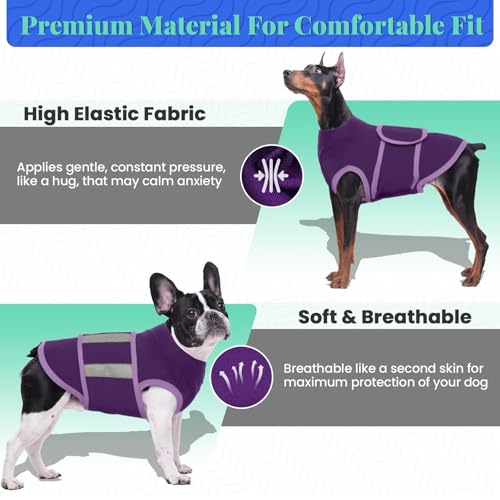 Dog Anxiety Relief Coat (Purple / X-Small)