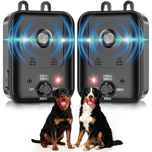 2 Pack Anti Barking Device for Dogs (Black / 2pack)