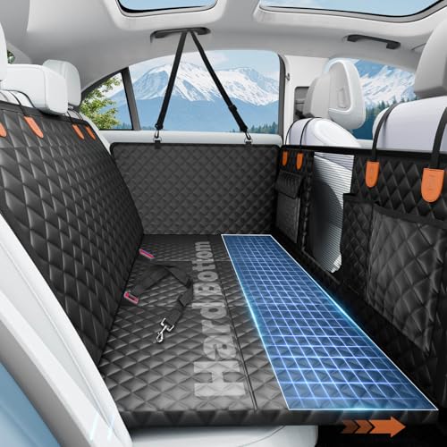 Dog Car Seat Cover for Back Seat (Black / L - For Cars/SUV/ Sedans/MPV)