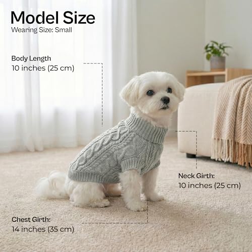 Unisex Dog Sweaters (XS / Cable Knit Gray)