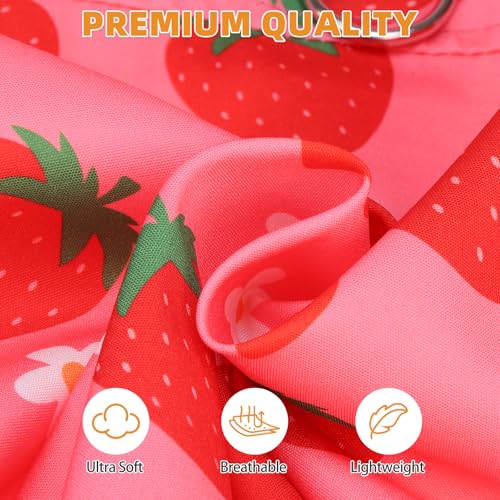 Spring Dog Shirt Outfit with Leash D (Small / Pink Strawberry)