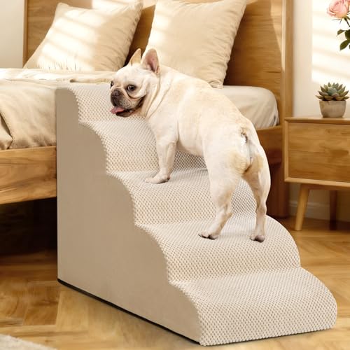 Dog Stairs for High Beds (Beige)