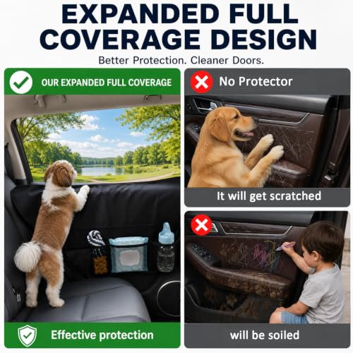 Dog Car Door Protector 2Pack Waterproof Anti Scratch SUV Truck Paw Guard
