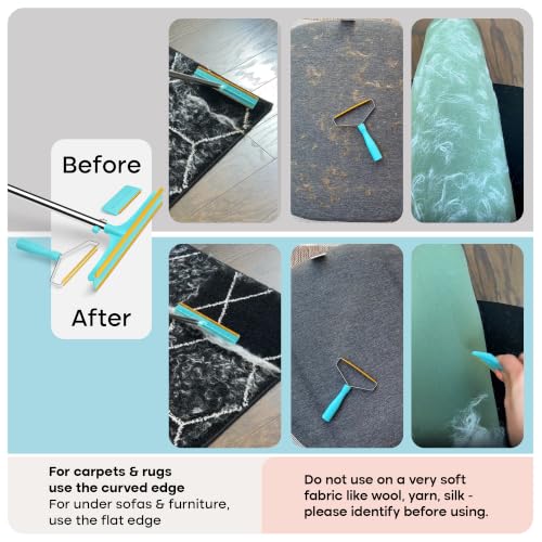 Set Pro & Mini Pet Hair Removal Tools & Xtra Carpet Rake (Pro + Mini + Xtra)
