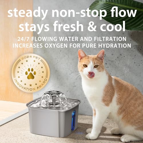 Innovation Award Winner Stainless Steel Cat Water Fountain