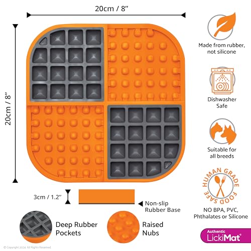 Slomo Dog Slow Feeders Lick Mat (Orange)