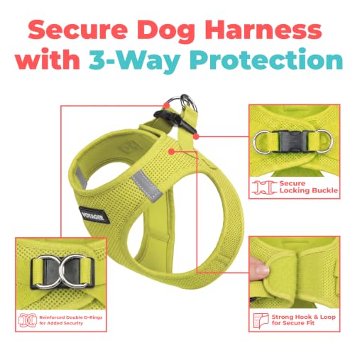 Voyager Step in Air Dog Vest Harness (Lime Green / M (Chest: 16 - 18"))