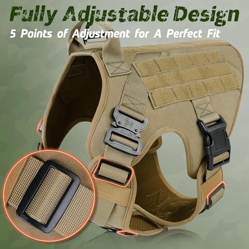 Tactical Dog Harness for Medium (Brown / Medium)