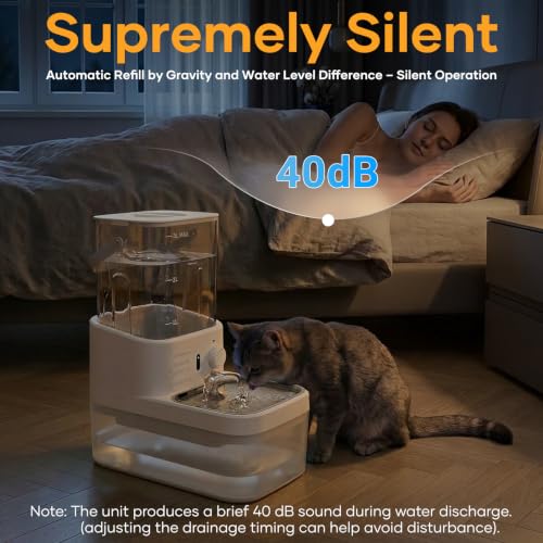 3L Filterless Cat Water Fountain (White)