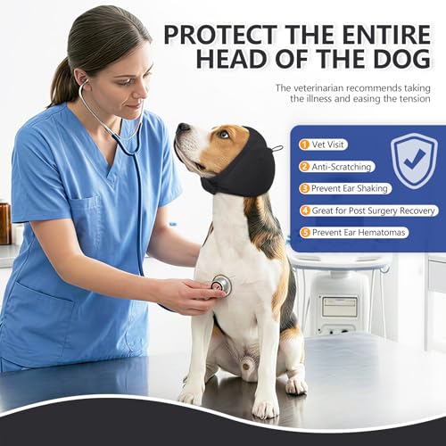 Colourdog Noise Reduction Ear Cover for Dogs M (Black / Medium)